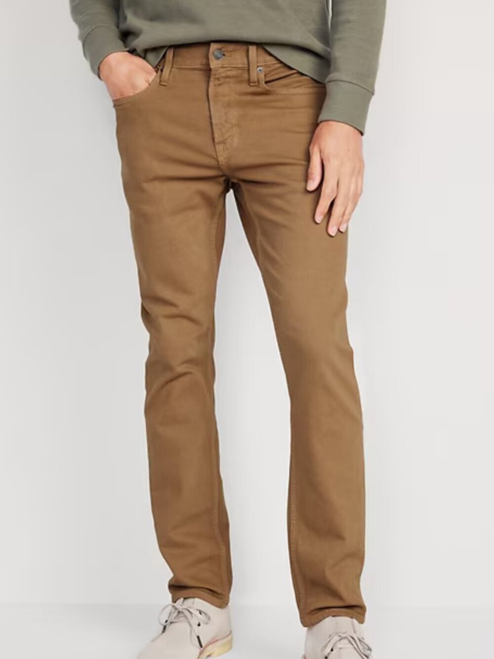 OLD NAVY Ultimate Slim Flex Chino Pants Dark Khaki 38 x 32